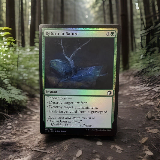 MTG MID: Return to Nature (Instant) Innistrad: Midnight Hunt 195/277 Foil Common