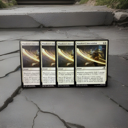 MTG NEO: X4 Wanderer's Intervention Kamigawa: Neon Dynasty 041 Regular Common