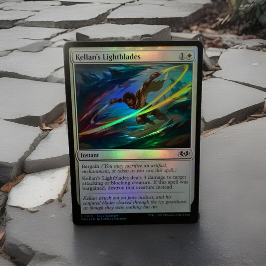 MTG WOE: Kellan's Lightblades (Instant) Wilds of Eldraine 0018 Foil Common