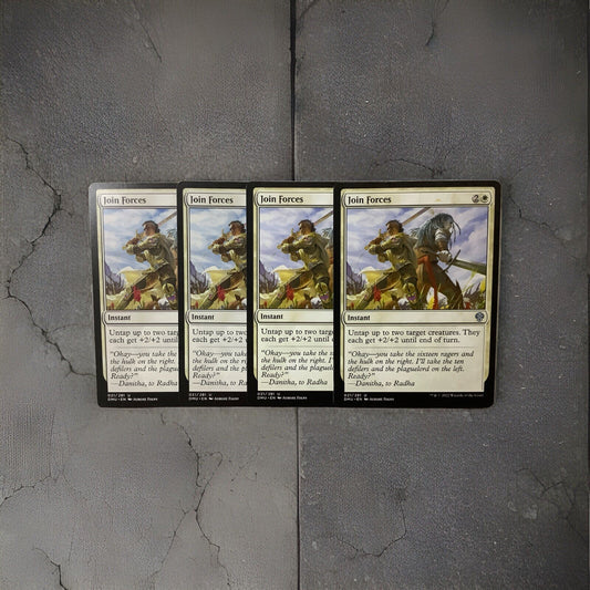 Join Forces DMU 0217 Magic the Gathering instant card playset of four.