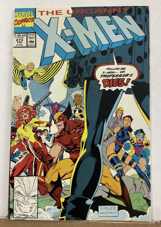 Uncanny X-Men #273 comic book cover featuring the X-Tinction Agenda finale.