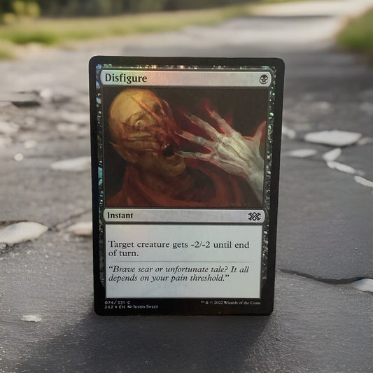 Disfigure Foil 2X2 074 MTG instant removal card from Double Masters 2022 | DM Vault Co