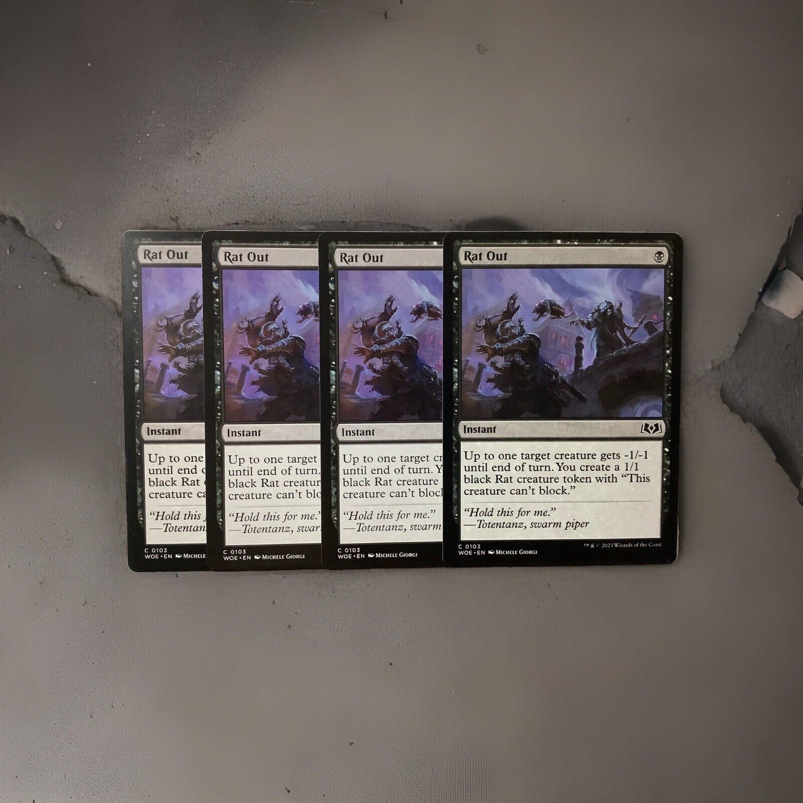 Rat Out Wilds of Eldraine MTG instant card playset of four