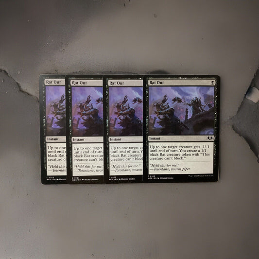 Rat Out Wilds of Eldraine MTG instant card playset of four