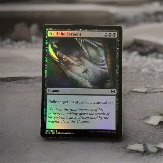 Feed the Serpent KHM #095 Foil Common from Kaldheim.