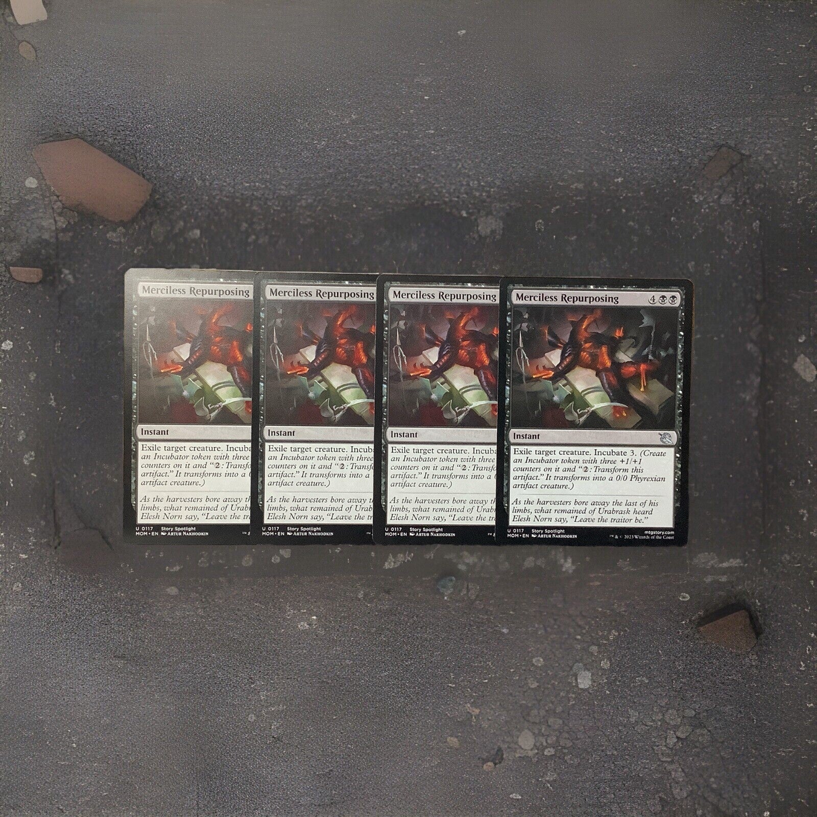 Merciless Repurposing MOM 117 regular finish playset from March of the Machine.