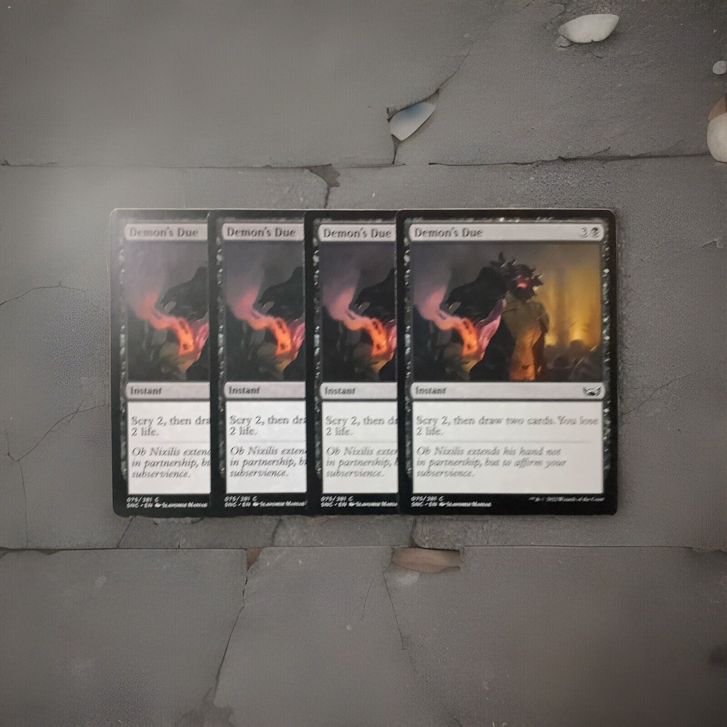 MTG SNC: X4 Demon's Due (Instant) Streets of New Capenna 075/281 Regular Common