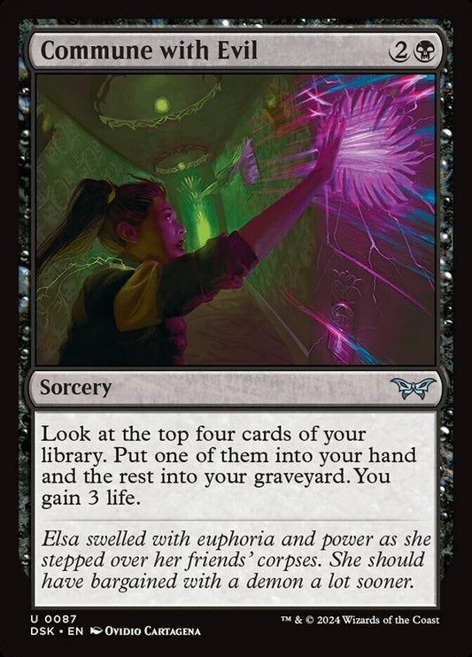 MTG DSK: Commune with Evil (Sorcery) Regular Uncommon 0087 Duskmourn