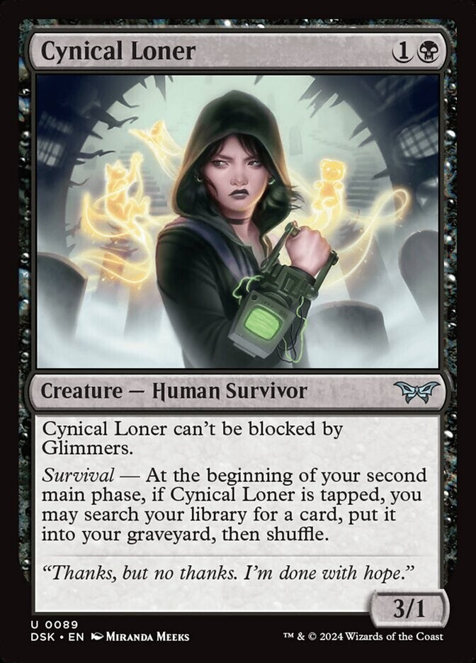 MTG DSK: Cynical Loner (Creature Human Survivor) Regular Uncommon 0089