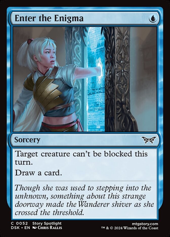 Magic the Gathering Enter the Enigma sorcery common card from Duskmourn set