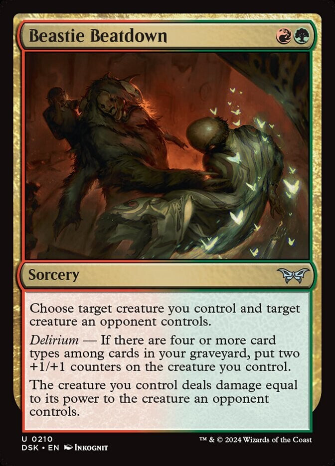 Beastie Beatdown sorcery card from Duskmourn 0210