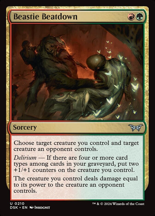 Beastie Beatdown sorcery card from Duskmourn 0210
