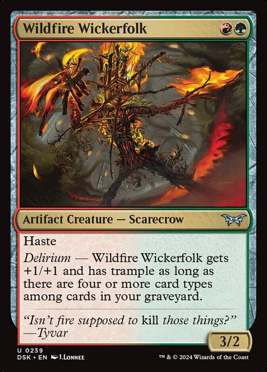 Wildfire Wickerfolk uncommon Duskmourn House of Horror MTG card 0239
