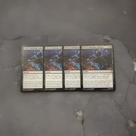Olivia’s Midnight Ambush x4 MID 187 regular finish MTG Innistrad Midnight Hunt playset removal card set