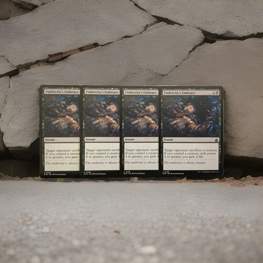 Four Undercity's Embrace MTG cards (RVR 096) from Ravnica Remastered
