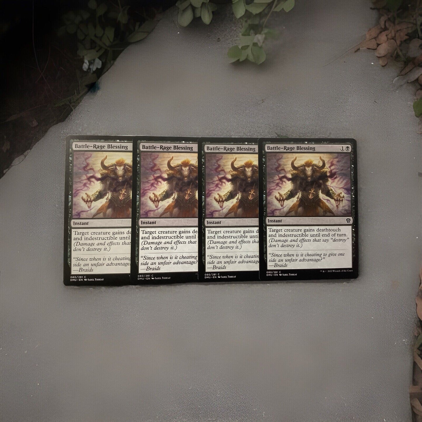 Magic: The Gathering card Battle-Rage Blessing from Dominaria United, DMU 0080/281.
