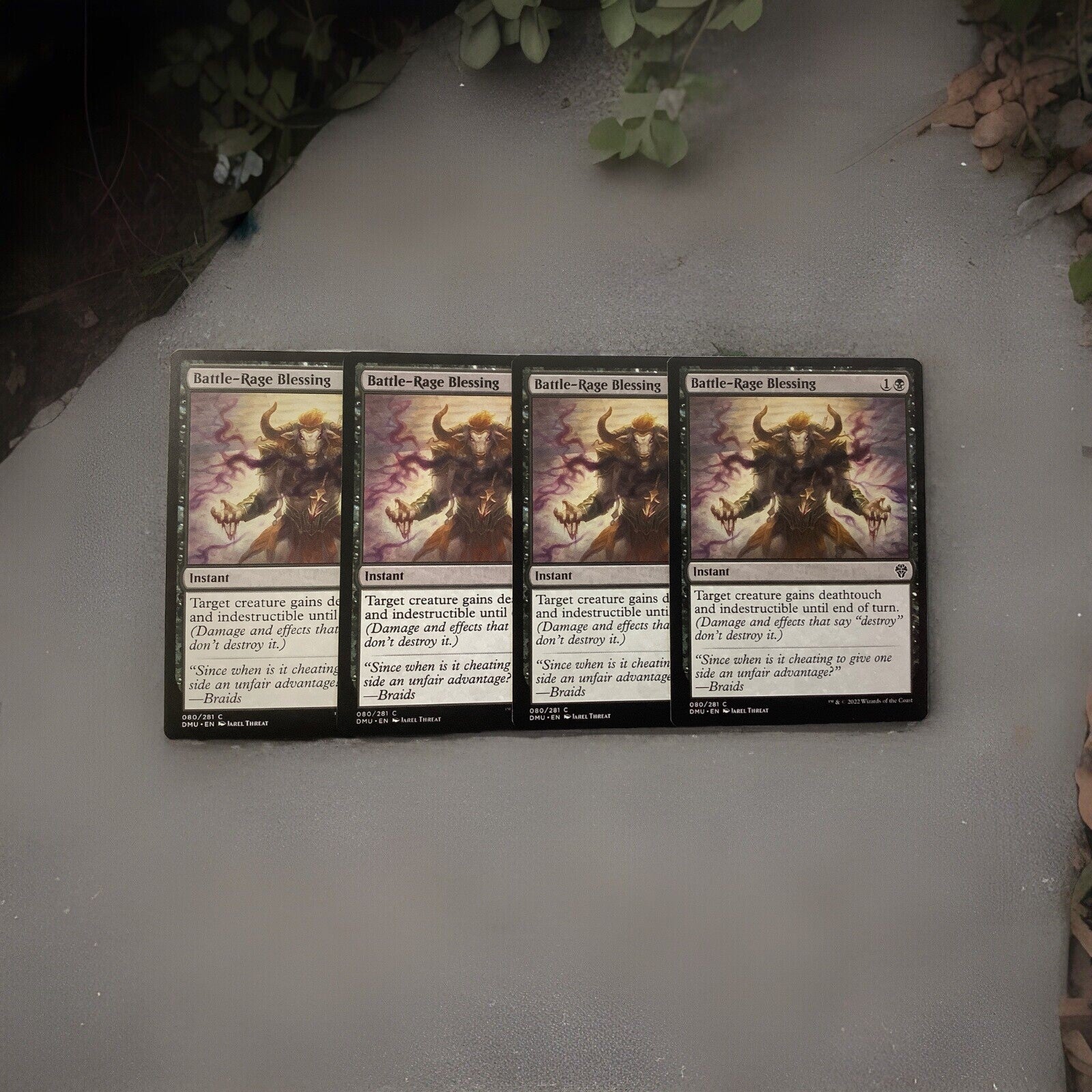 Magic: The Gathering card Battle-Rage Blessing from Dominaria United, DMU 0080/281.
