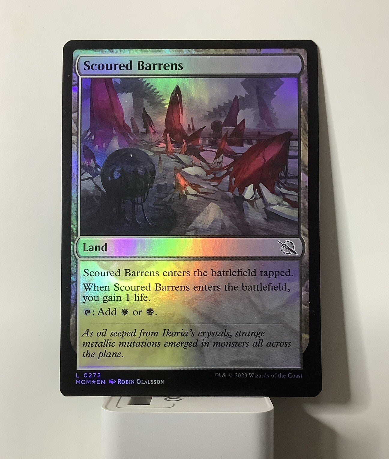 Scoured Barrens MOM 272 foil finish  from March of the Machine.