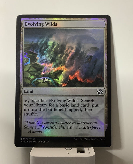Evolving Wilds BRO 261 foil Magic the Gathering land card.