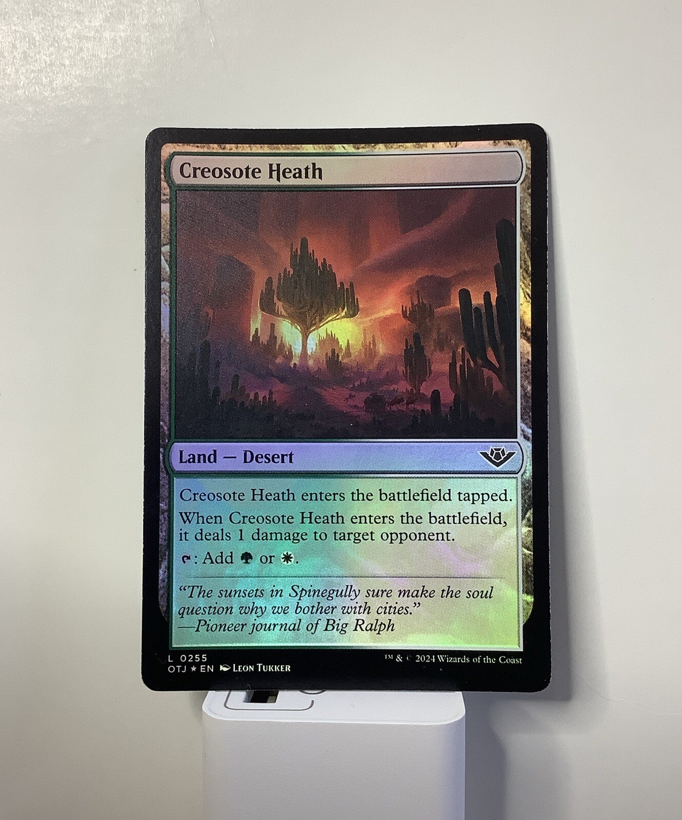 MTG OTJ: Creosote Heath (Land Desert) 0255 Outlaws of Thunder Junction Foil