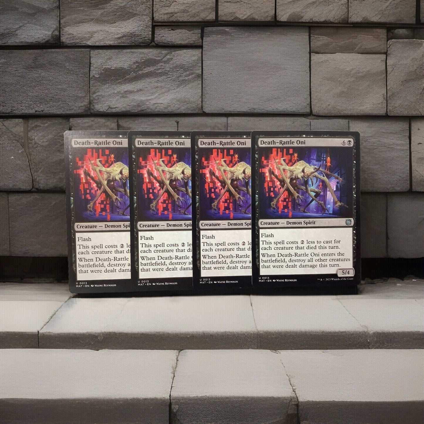 MTG MAT: X4 Death-Rattle Oni (Creature Demon Spirit) Uncommon 0013