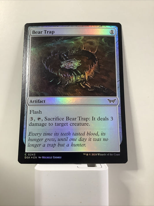 Bear Trap #243 foil finish from Duskmourn: House of Horror.