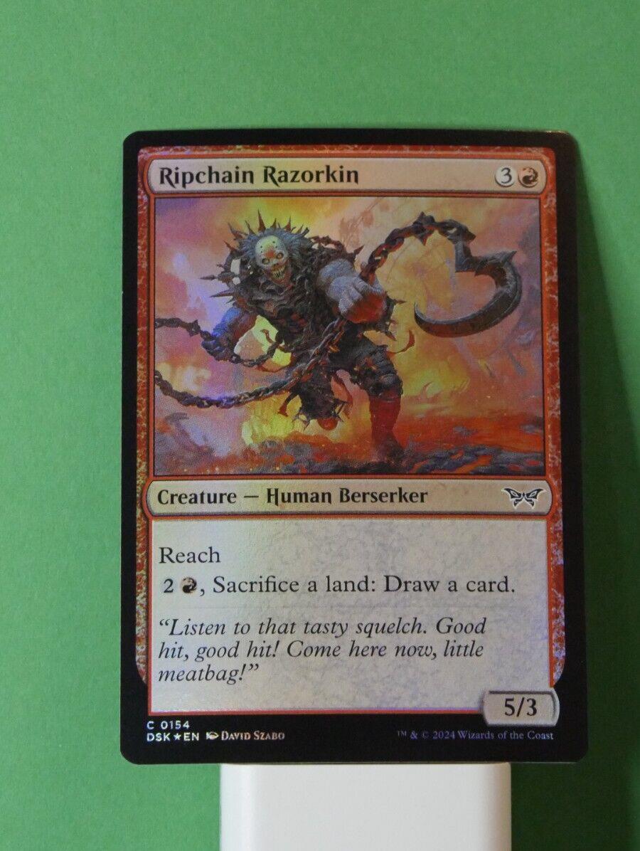 Ripchain Razorkin foil Magic the Gathering Duskmourn House of Horror red Human Berserker card