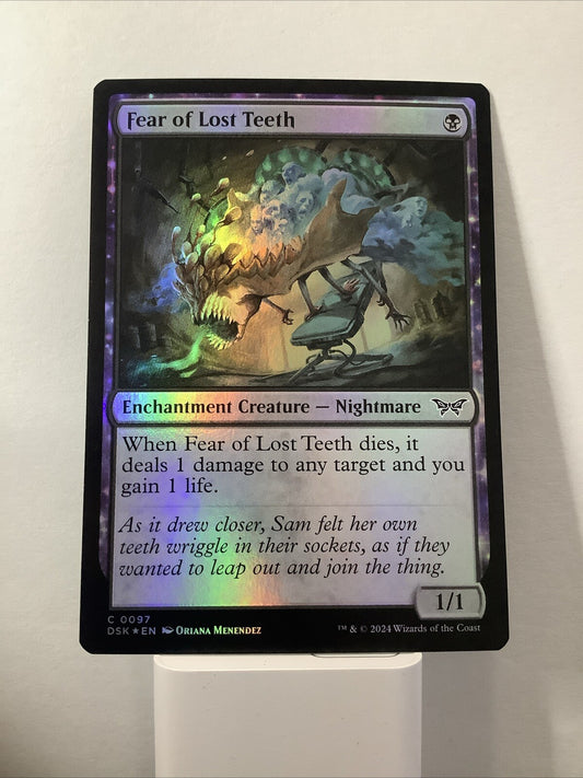 Fear of Lost Teeth foil Duskmourn common Magic the Gathering card
