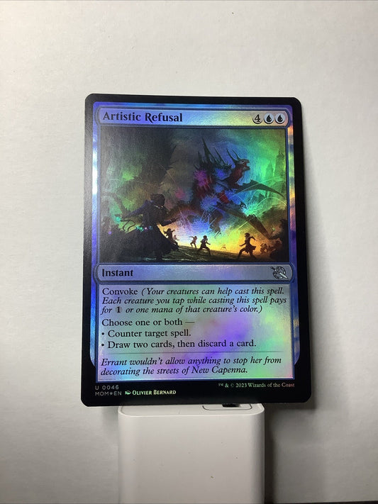 Artistic Refusal foil MOM 046 MTG instant convoke counter draw card