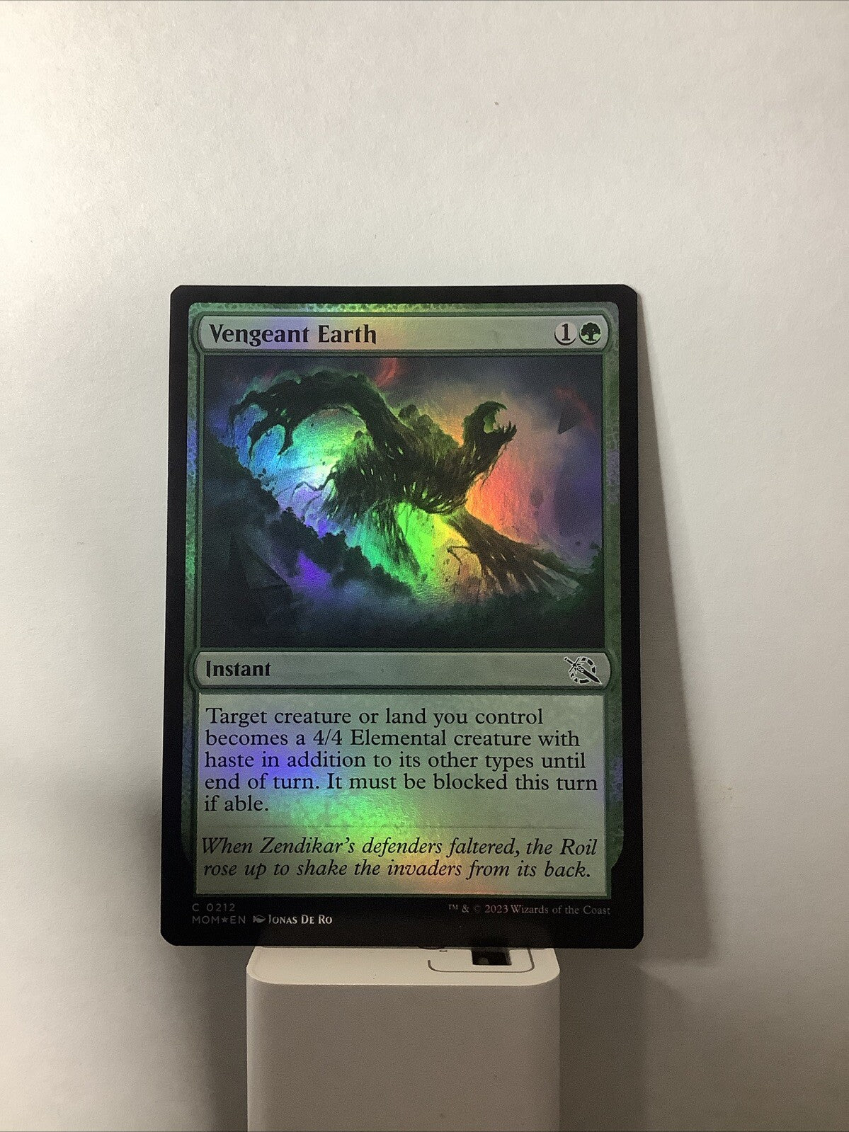 MTG MOM: Vengeant Earth (Instant) March of the Machine 0212 Commonz Foil 0212