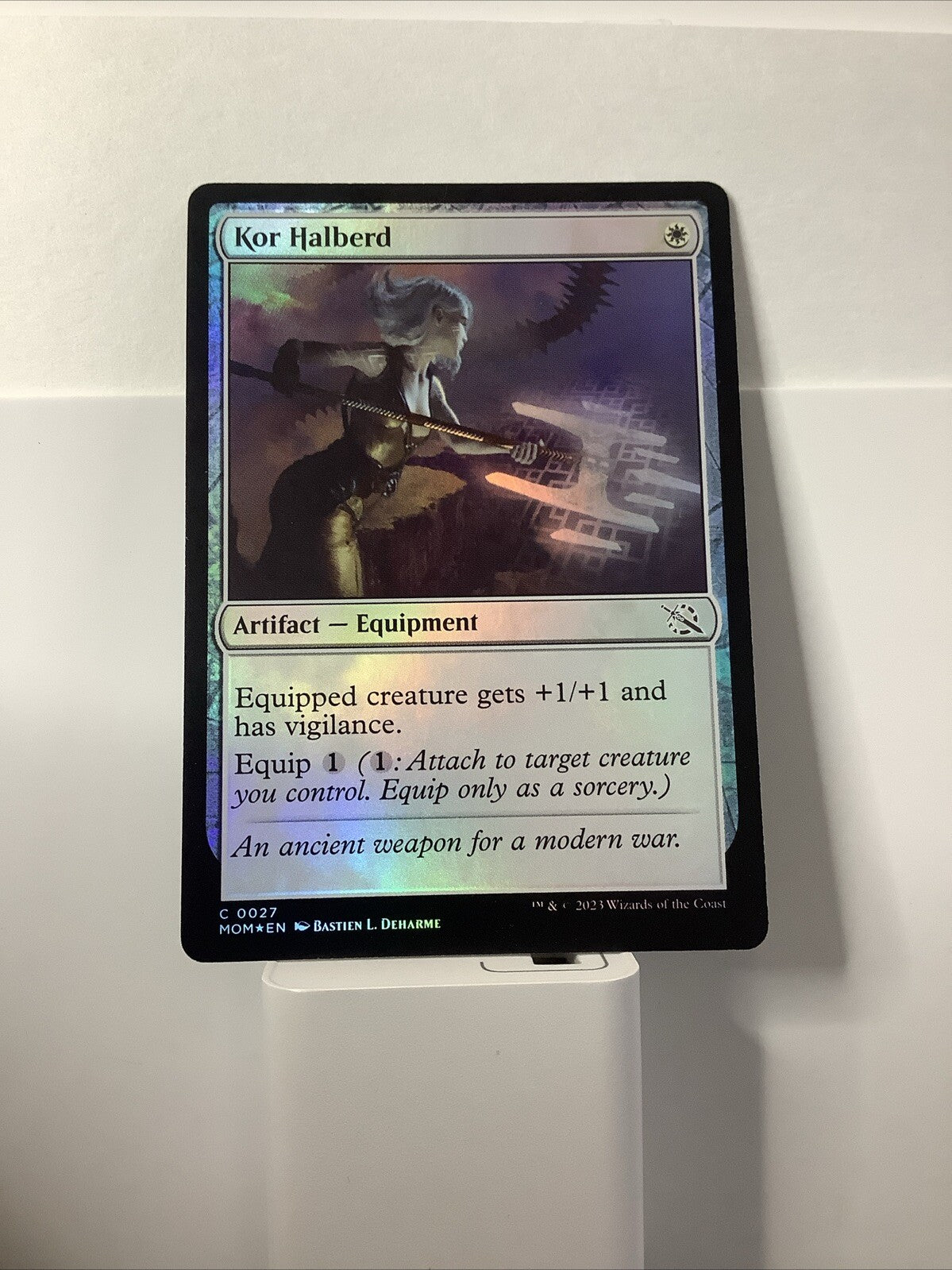 Kor Halberd foil MTG card from March of the Machine MOM 27