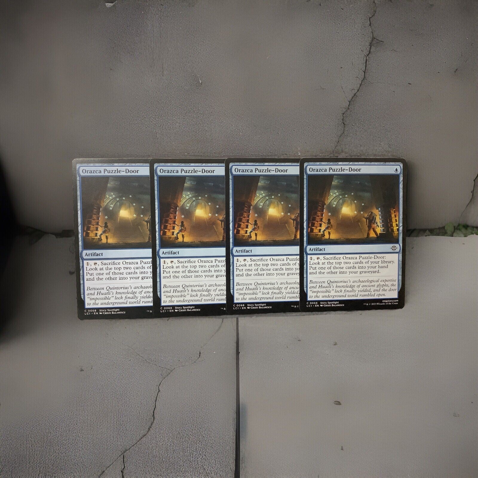 Magic the Gathering Orazca Puzzle-Door four card lot artifact from The Lost Caverns of Ixalan