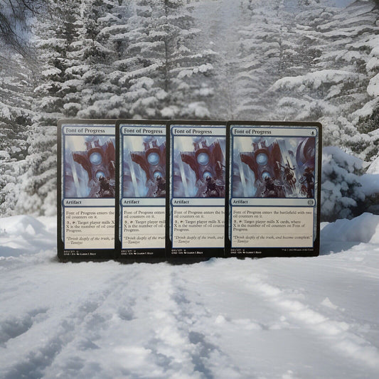 Font of Progress Uncommon artifact MTG card lot of four from Phyrexia All Will Be One