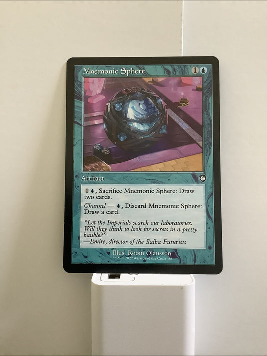 Mnemonic Sphere Retro Frame NEO 088 MTG draw artifact card by DM Vault Co