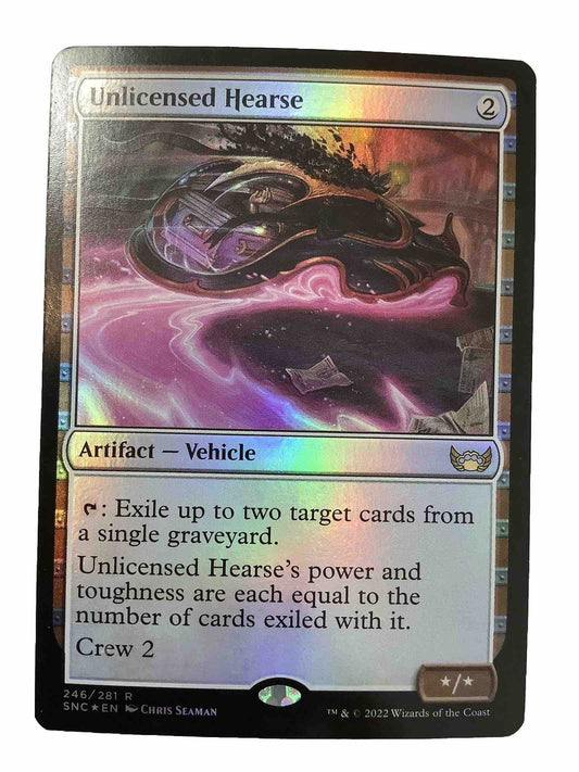 MTG SNC: Unlicensed Hearse (Artifact Vehicle) Regular Rare Foil 246/281