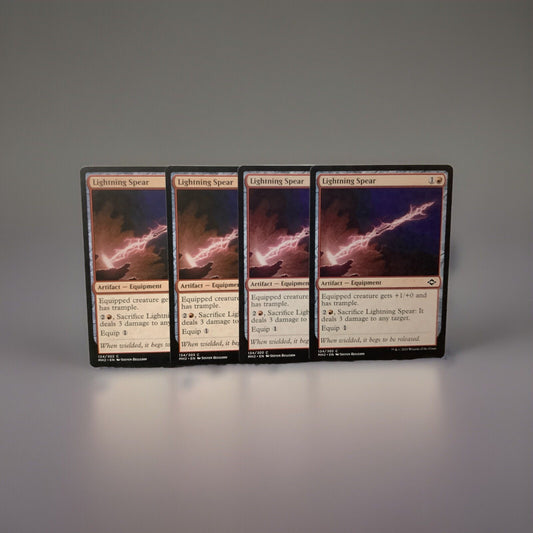 Lightning Spear MH2 134 MTG playset x4 artifact equipment trample burn damage card set