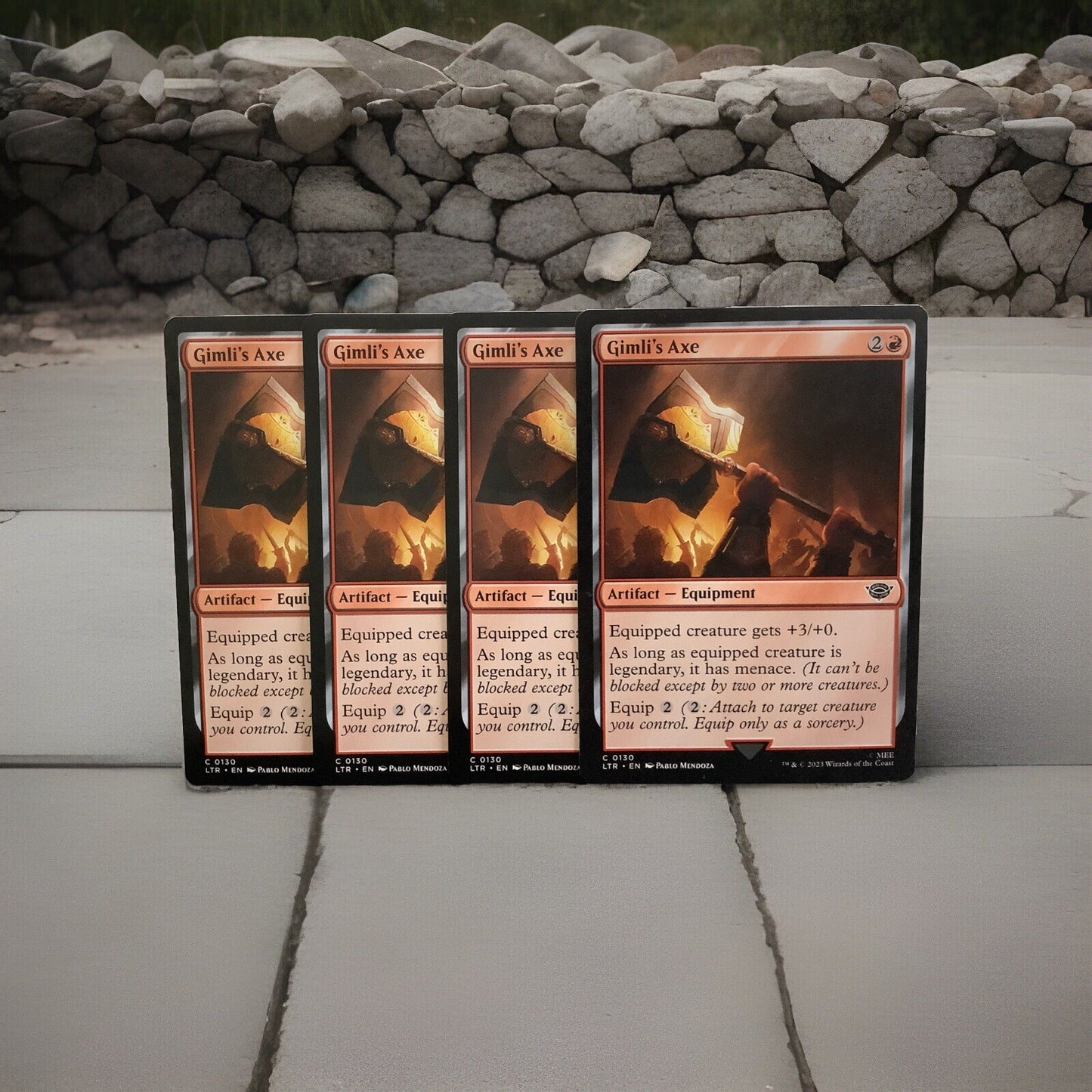 MTG LTR: X4 Gimli's Axe (Artifact Equipment) Common 0130