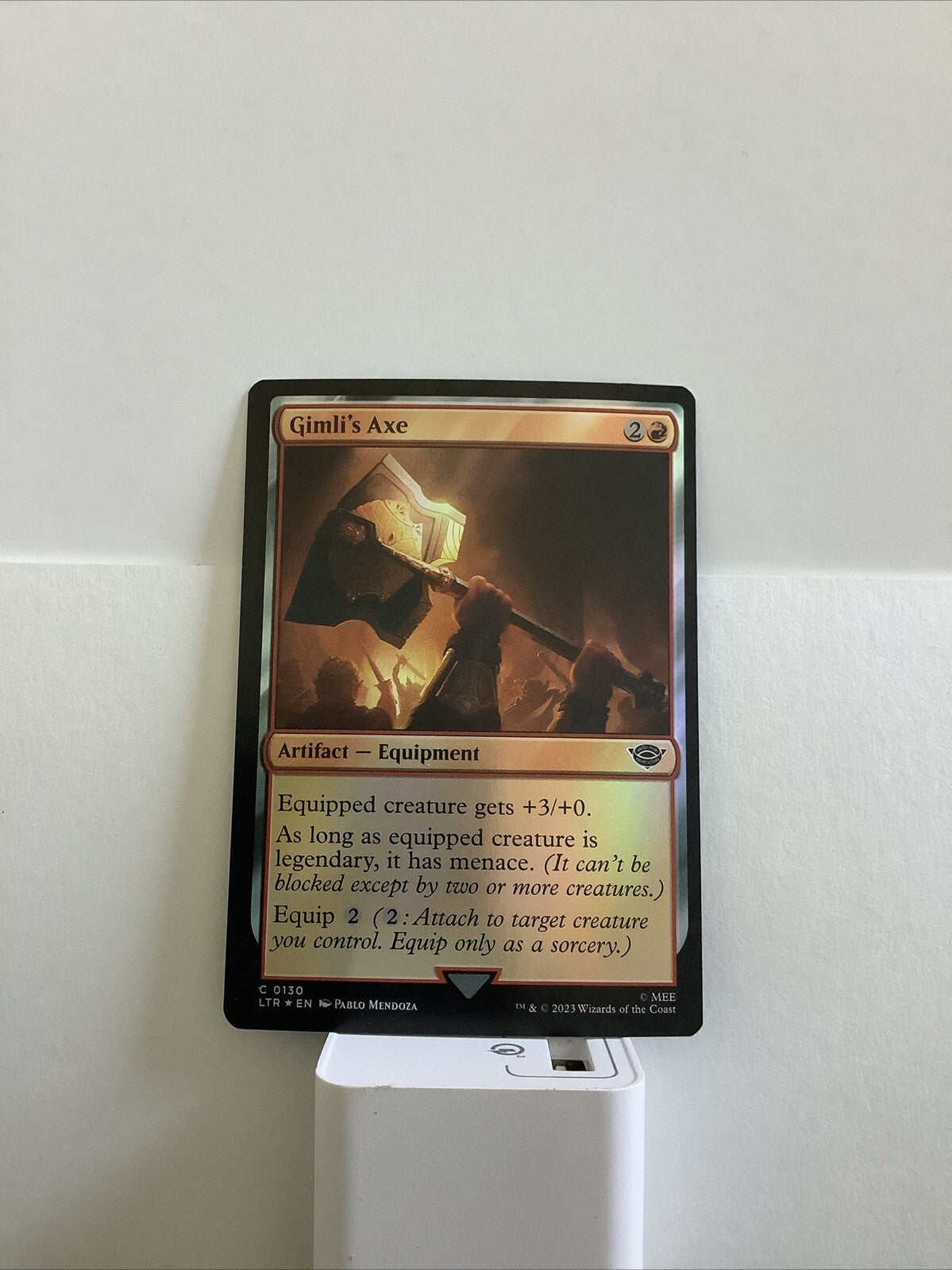 Gimli's Axe foil common artifact equipment card from LTR, card number 130
