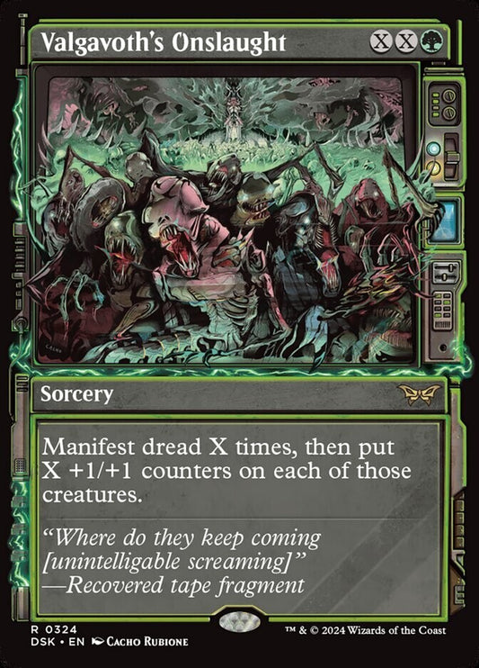 Valgavoth's Onslaught DSK 324 Magic the Gathering showcase sorcery card.