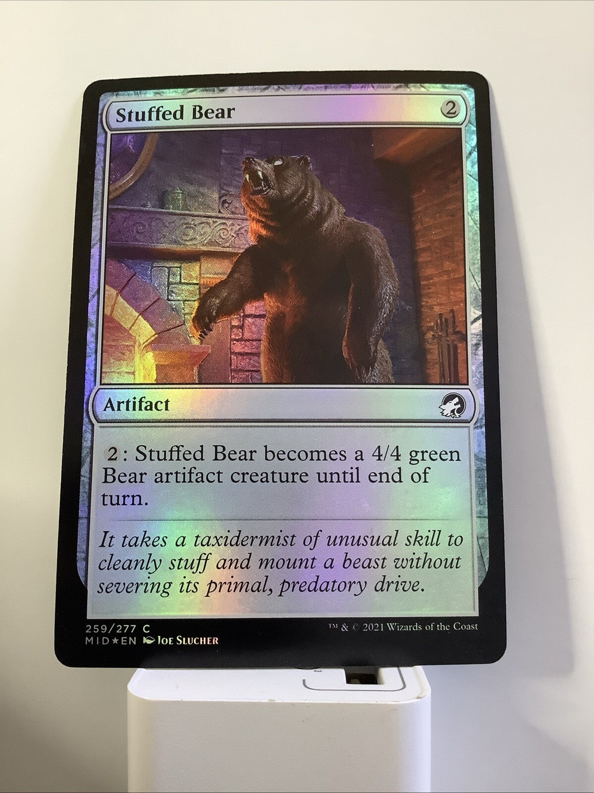 Stuffed Bear MID #259 Foil from Innistrad: Midnight Hunt.