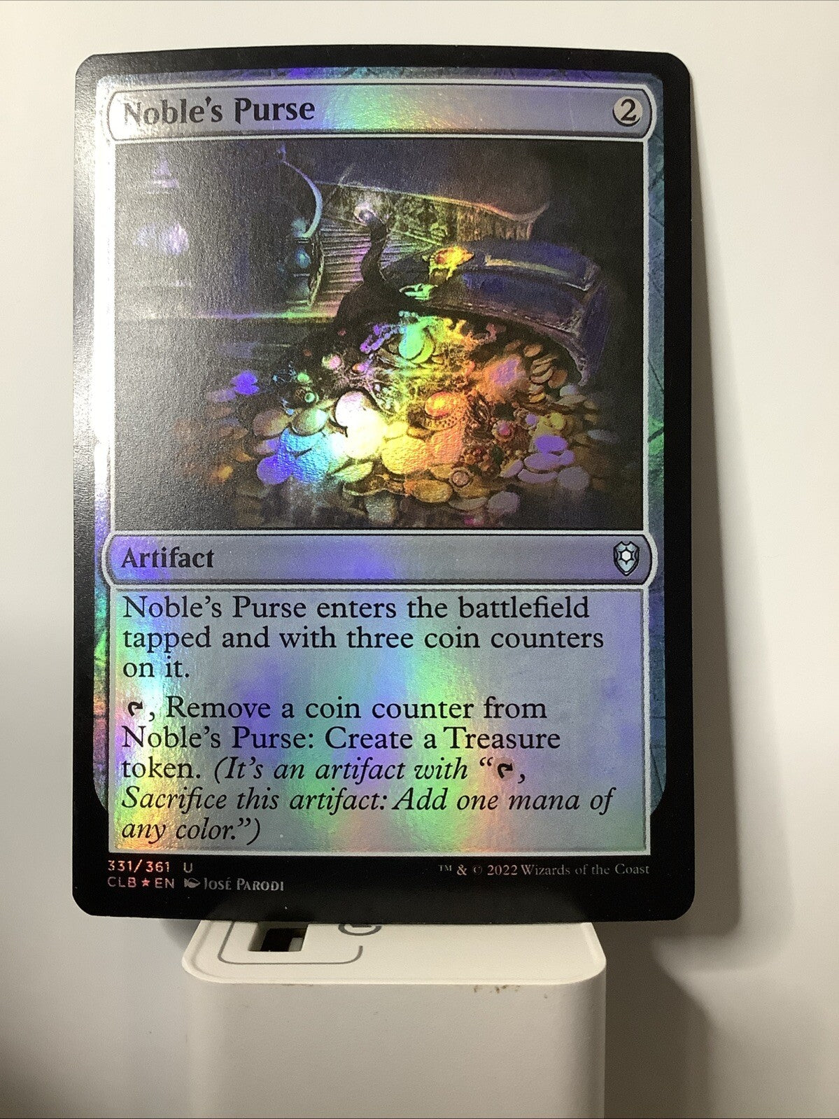 Noble's Purse CLB 331 Foil from Commander Legends: Battle for Baldur's Gate.
