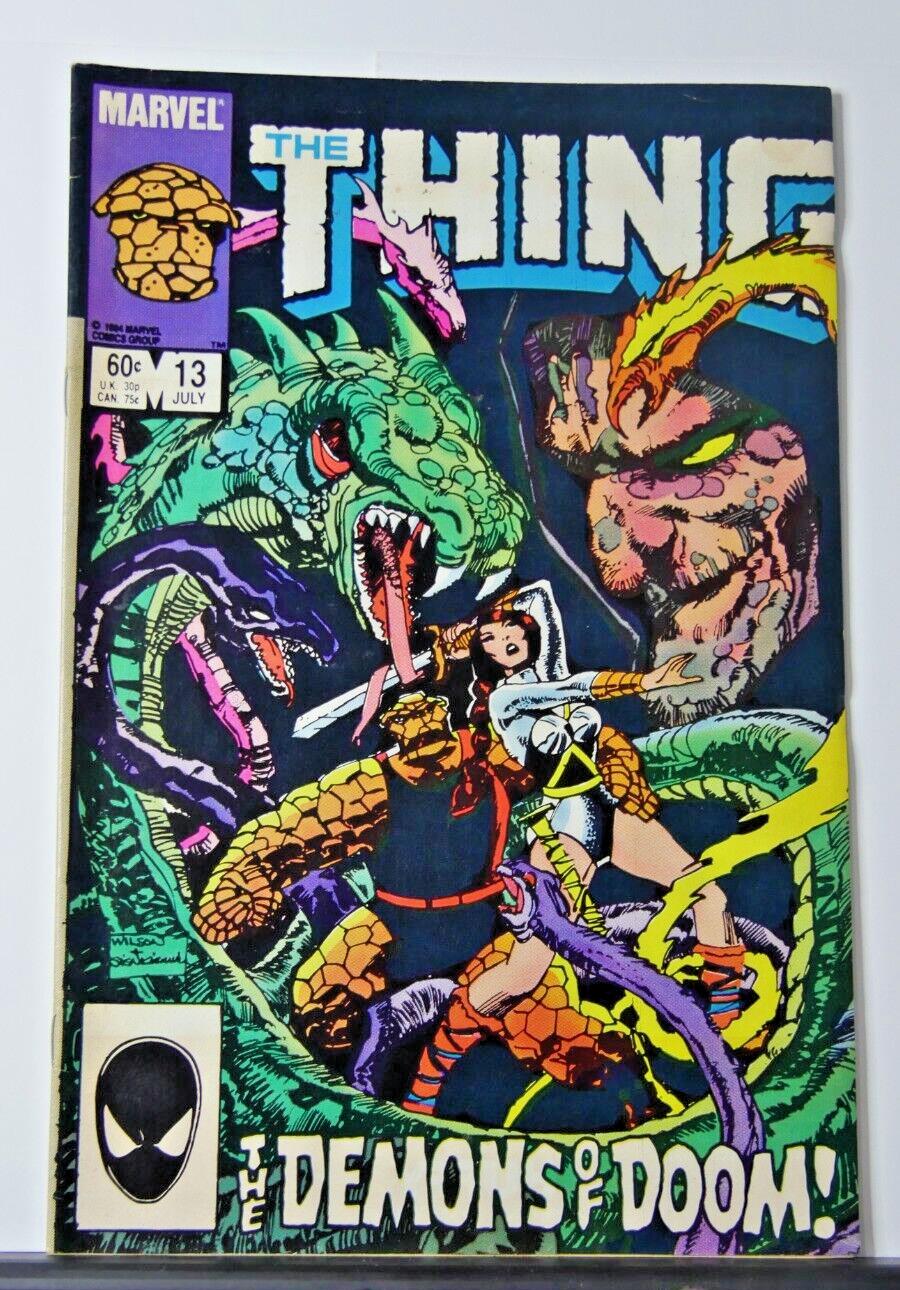 The Thing #13 direct edition comic book cover Demons of Doom (Marvel 1984)
