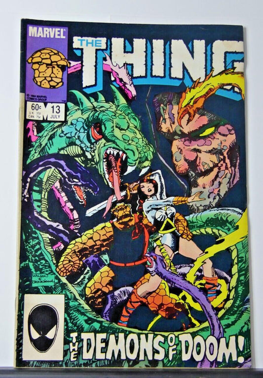 The Thing #13 direct edition comic book cover Demons of Doom (Marvel 1984)
