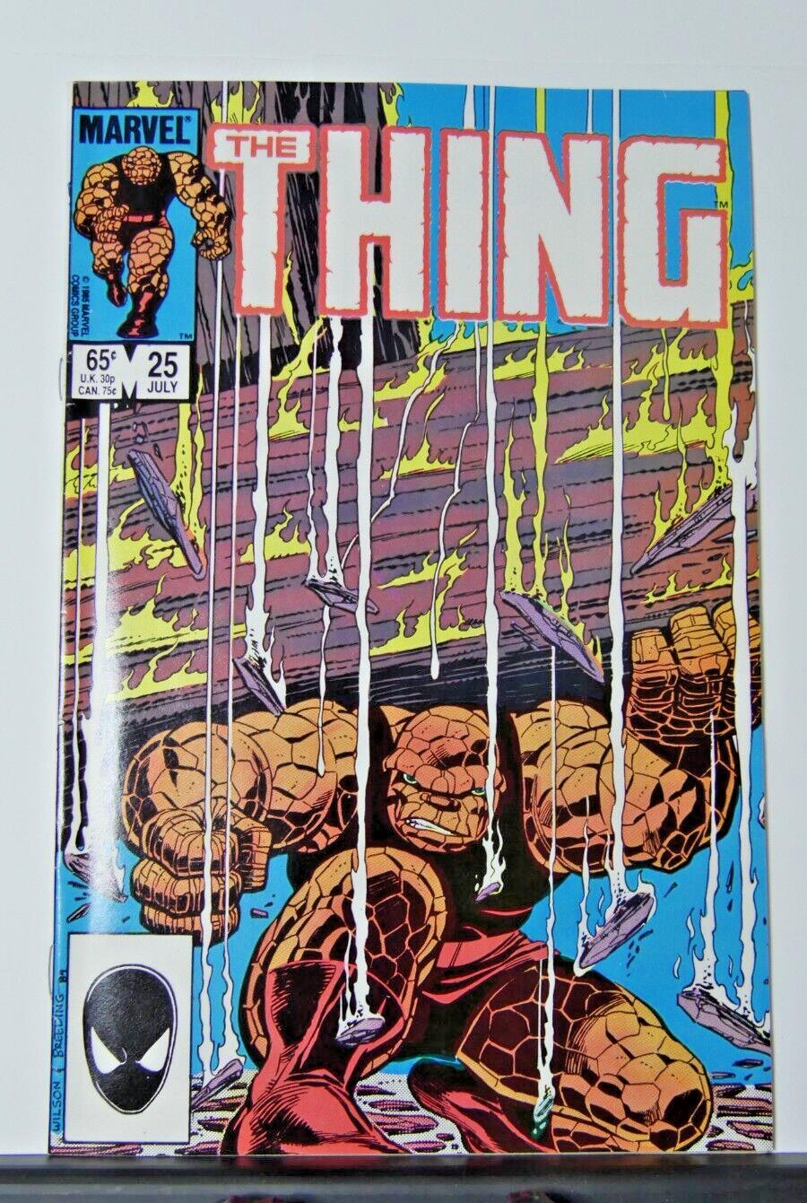 The Thing #25 comic book cover (Marvel Comics 1985) Reed & She-Hulk
