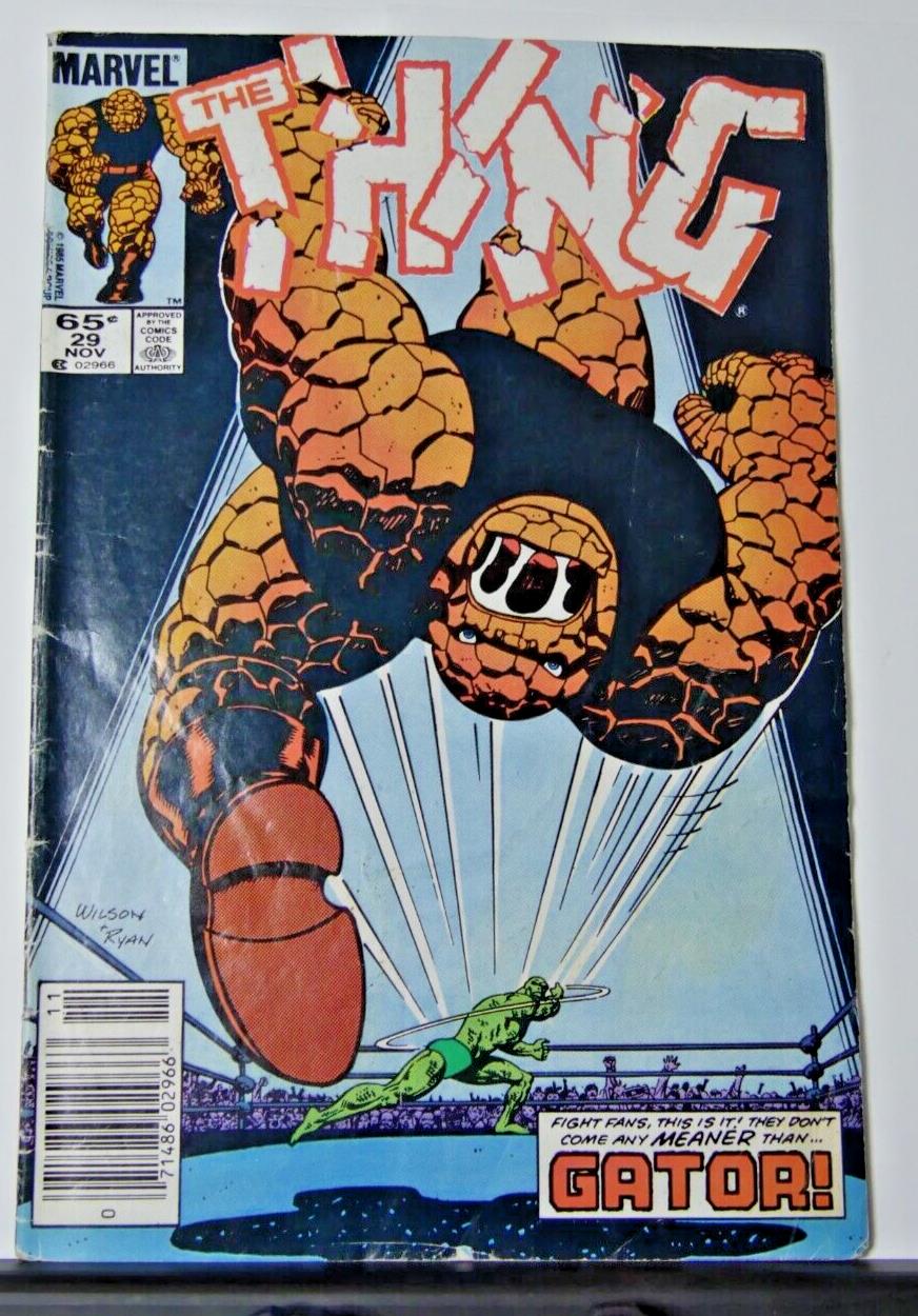 The Thing #29 newsstand comic cover (Marvel Comics 1985)
