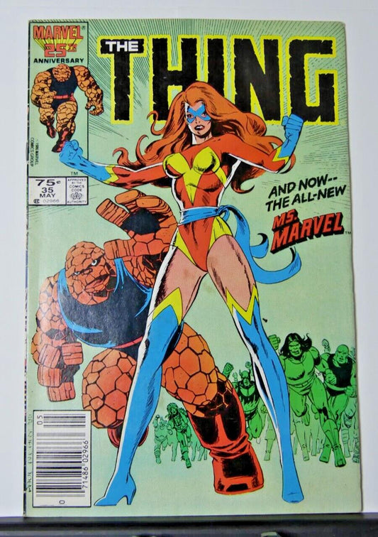The Thing #35 comic cover (Marvel Comics 1986) Power Broker Ms. Marvel
