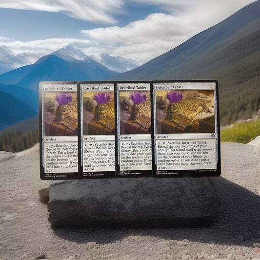 MTG DMU: X4 Inscribed Tablet (Artifact) Uncommon Dominaria United 232