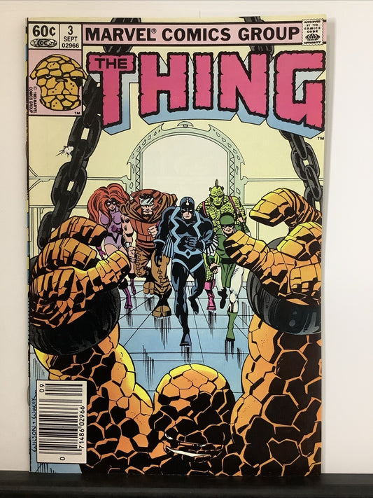 The Thing #3 newsstand comic book cover (Marvel Comics 1983)
