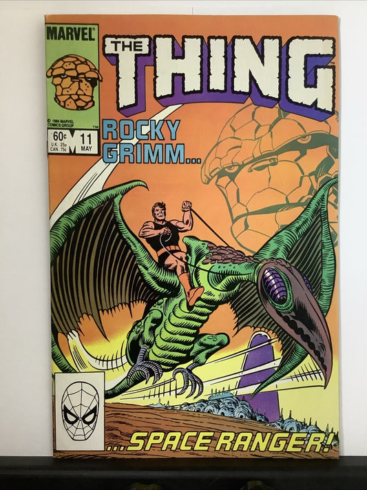 The Thing #11 direct edition comic book cover Rocky Grimm Space Ranger (Marvel 1984)
