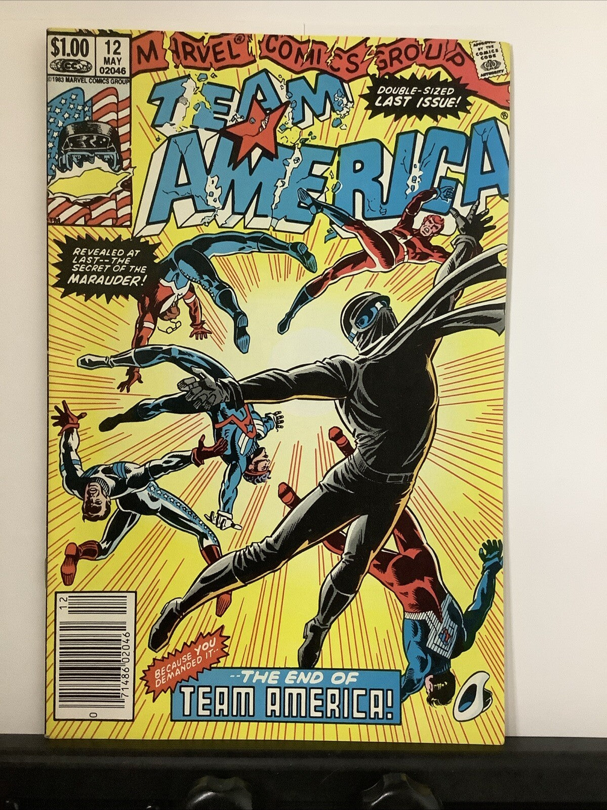 Team America #12 comic book cover (Marvel Comics 1983)

